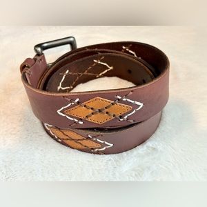 Original & Authentic Leather Island Designed By Bill Lavin Mens Belt Brown ~New~